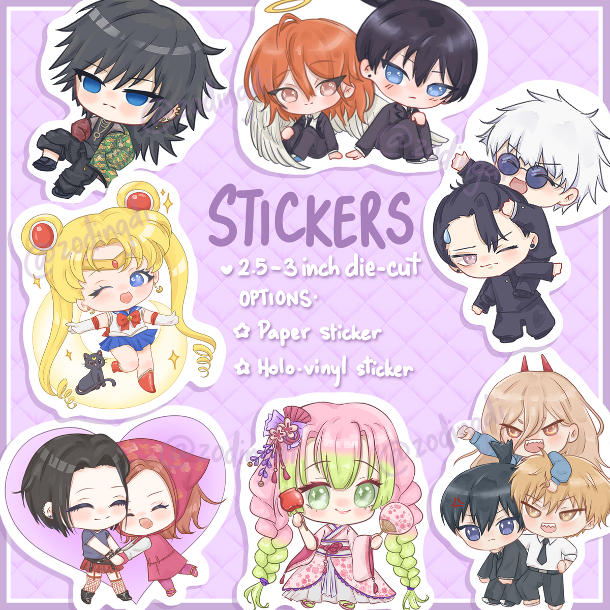 anime die-cut stickers