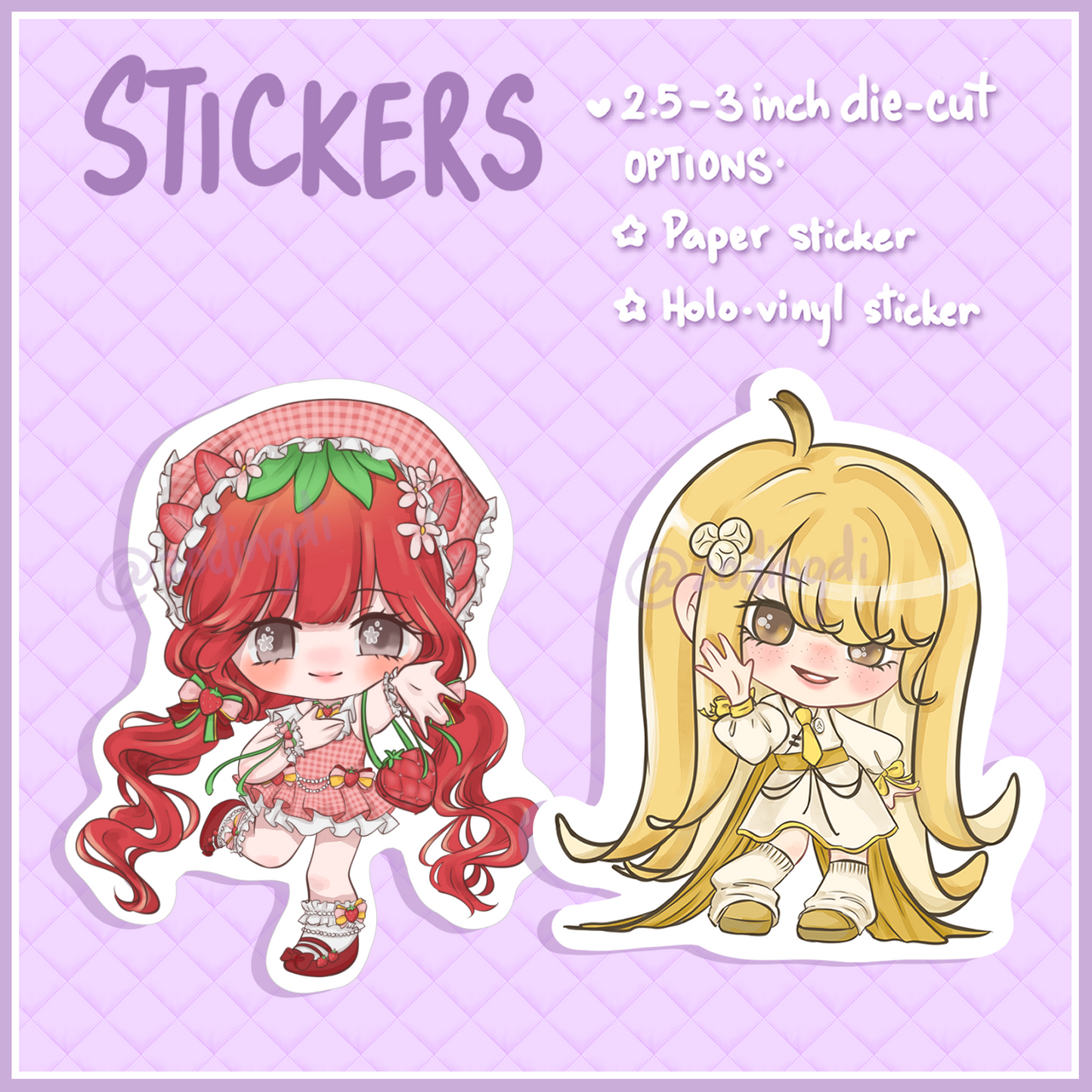 fruities die-cut stickers