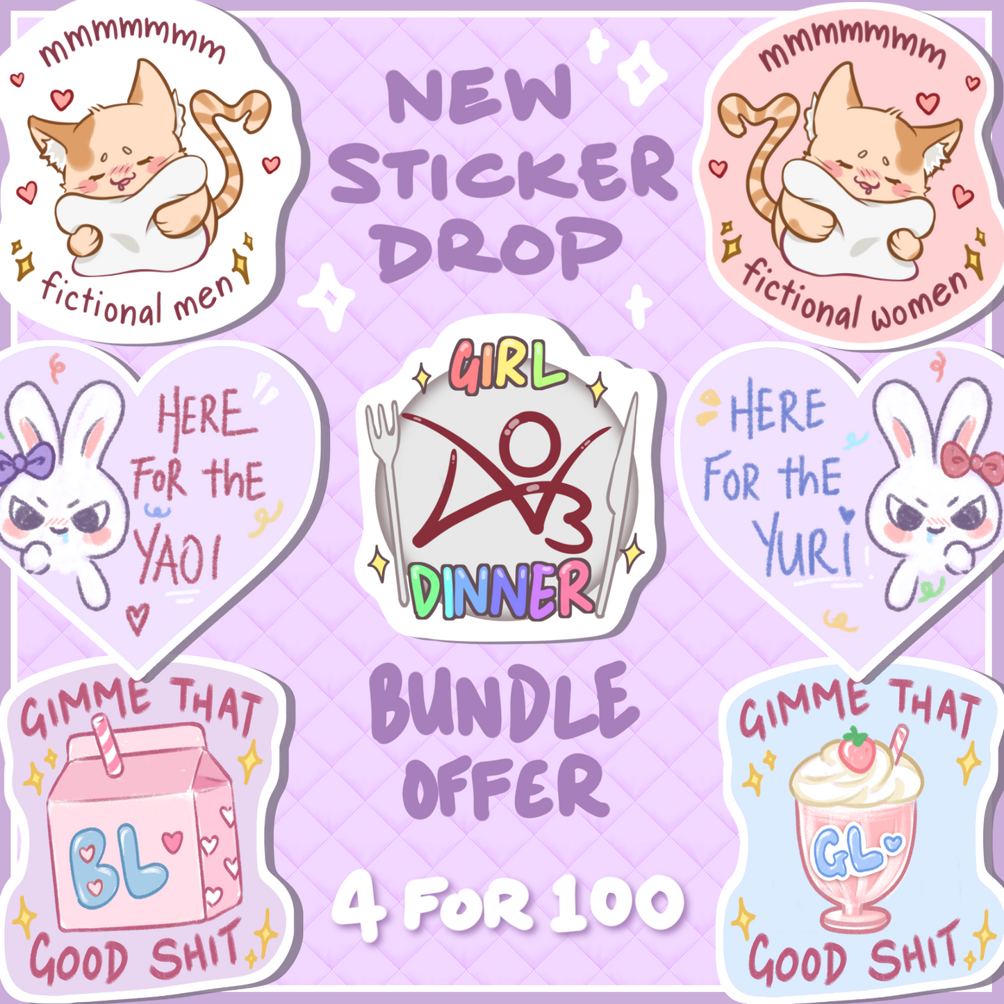.✦ NEW STICKER DROP ݁˖✦ Bundle Offer! 4 for ₹70