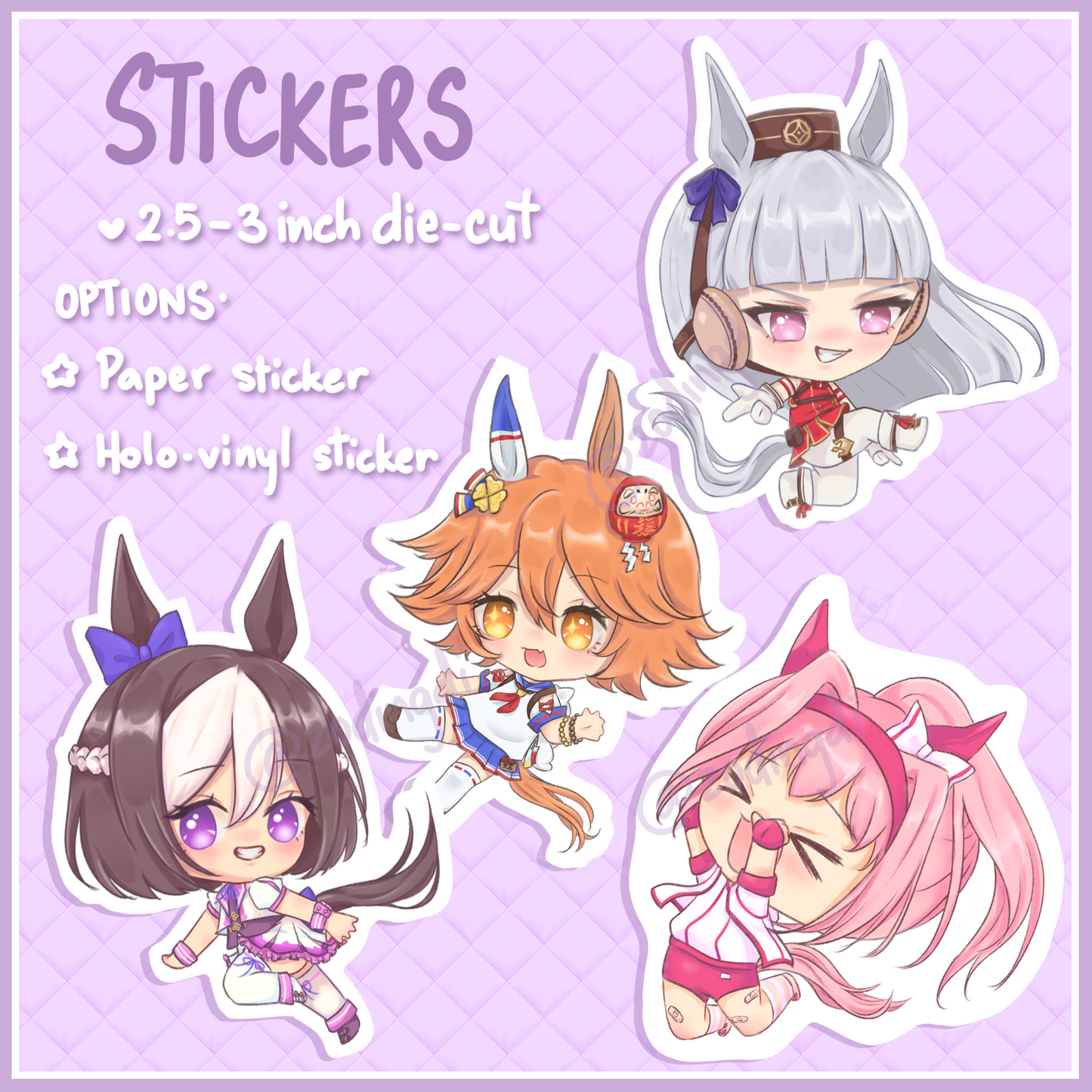 umamusume die-cut stickers
