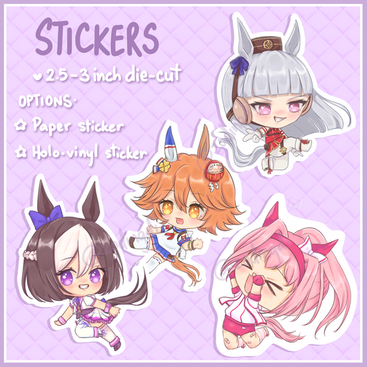 umamusume die-cut stickers
