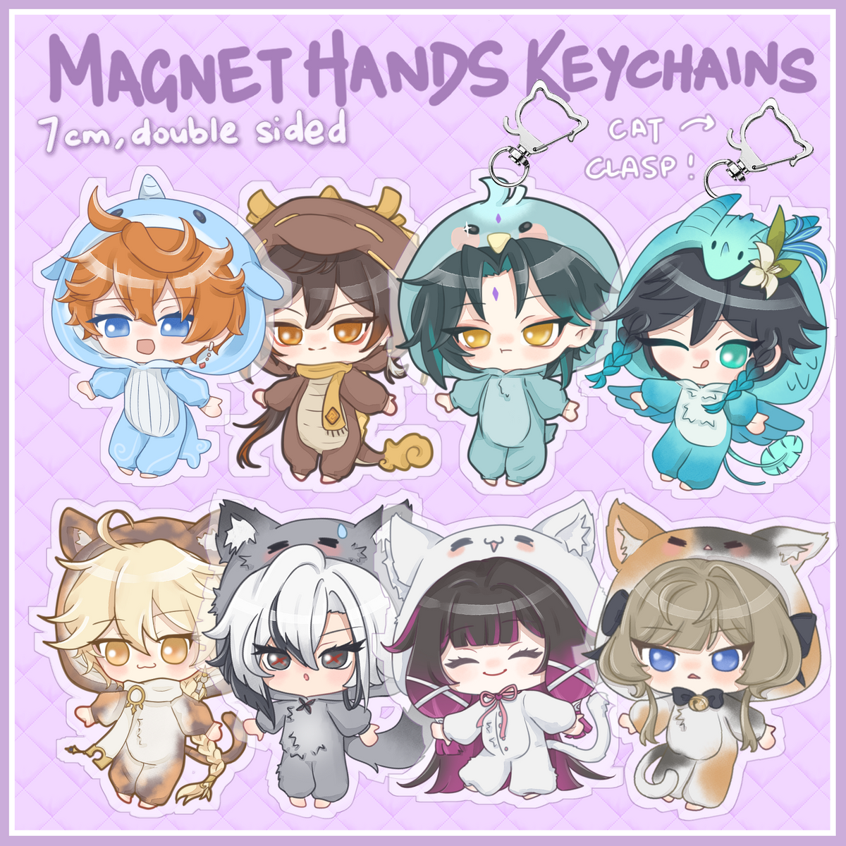genshin magnet keychains