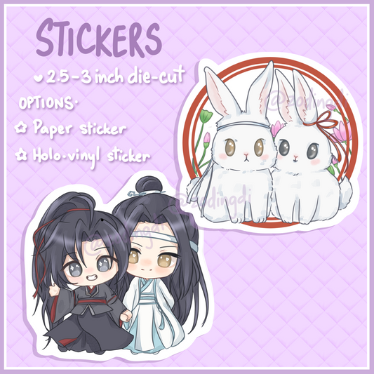 danmei die-cut stickers