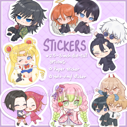 anime die-cut stickers