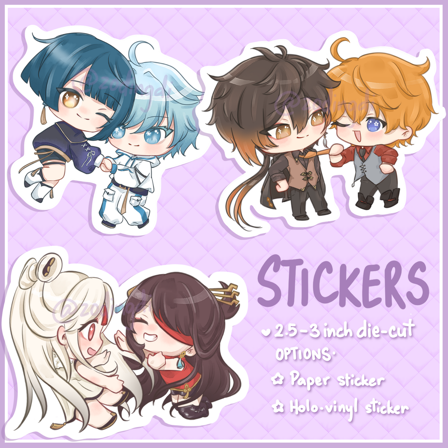 genshin ships die-cut stickers