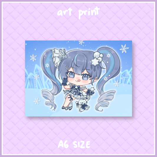 snow miku - postcard a6 print