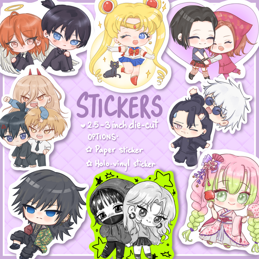 anime die-cut stickers