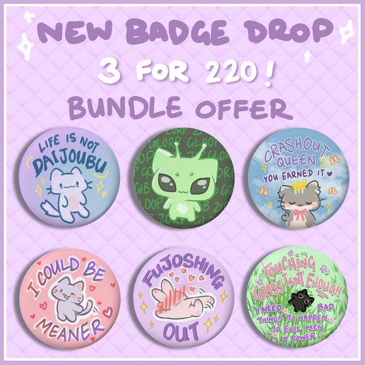 .✦ NEW BADGE DROP ݁˖✦ Bundle Offer! 3 for ₹220