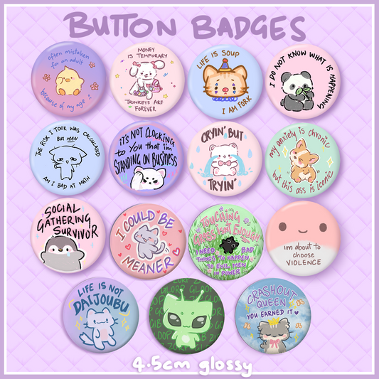 silly goofy badges