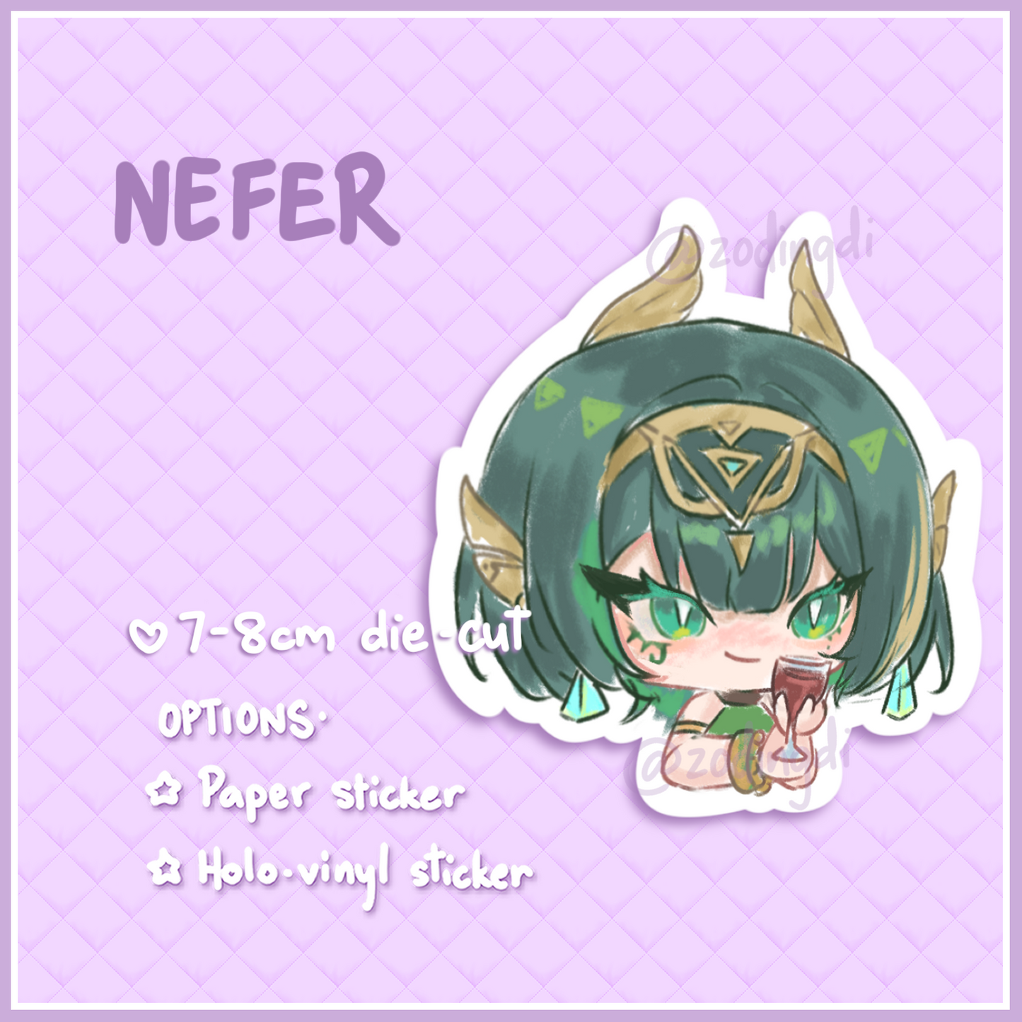 genshin summer die-cut stickers