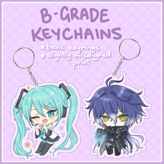 b-grade acrylic keychains